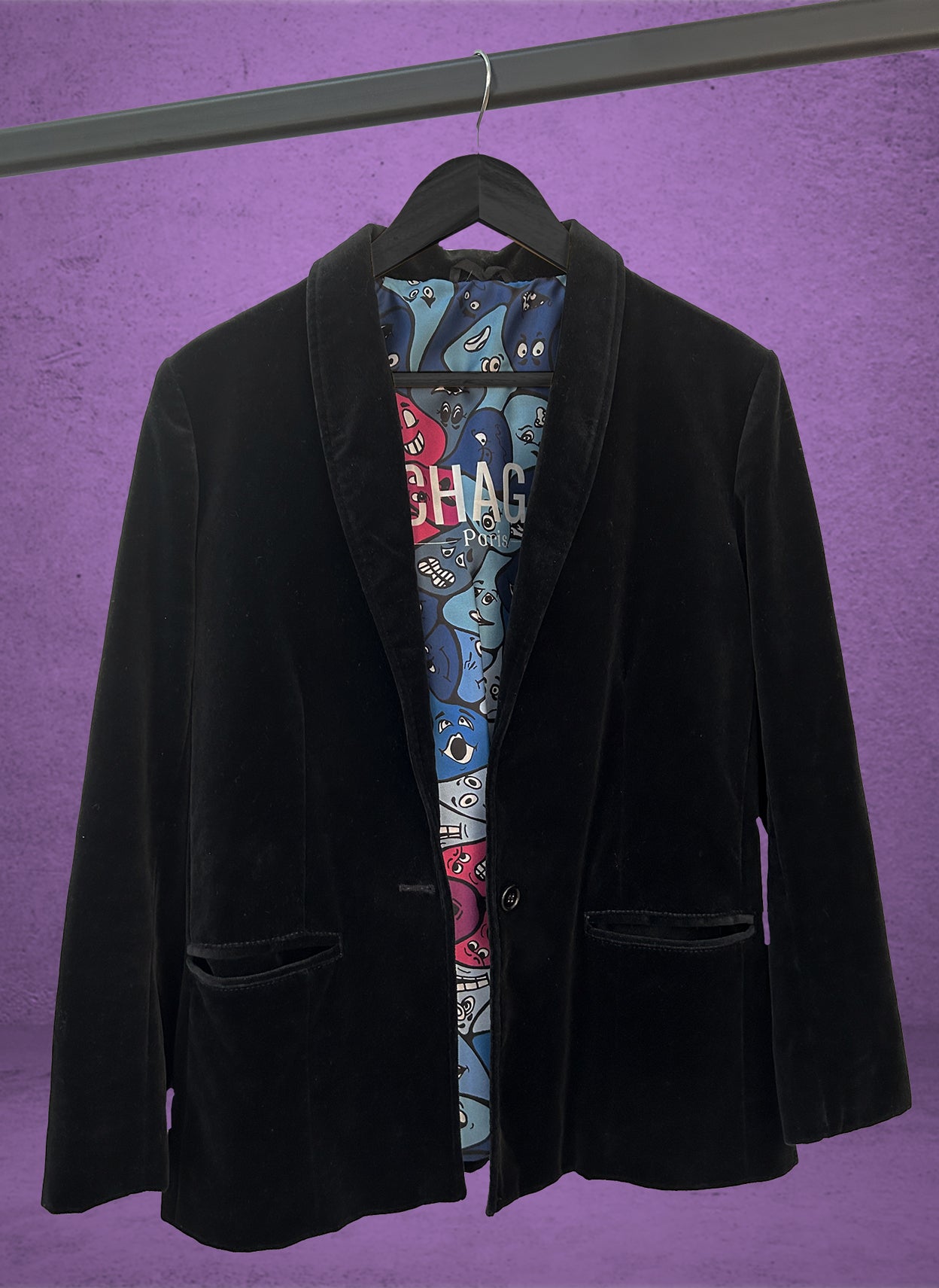 Pièce unique Femme Veste Câline CHAGA Paris - Motif Masque