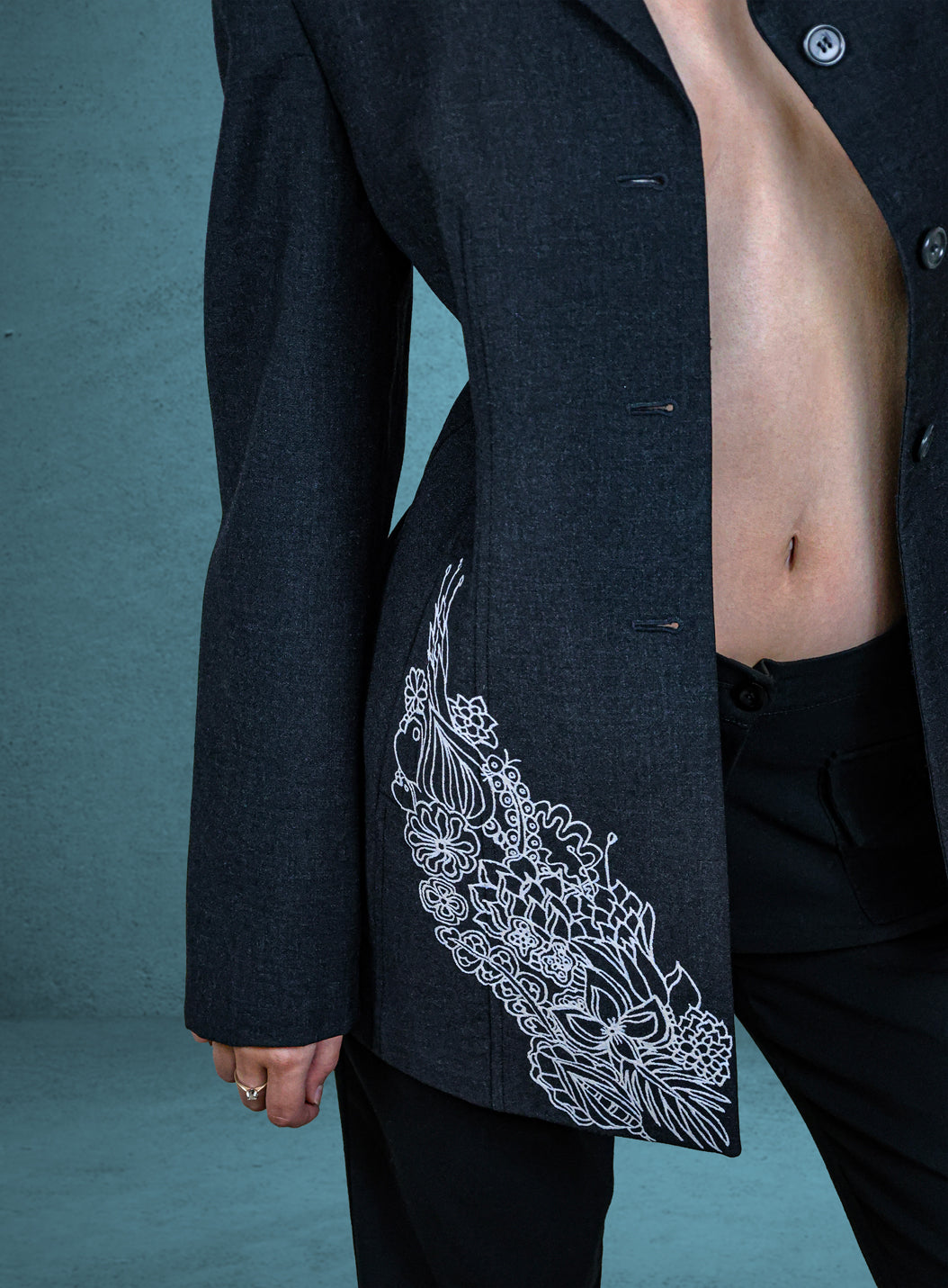Pièce unique Femme Veste l'Orée CHAGA Paris - Motif Jungle