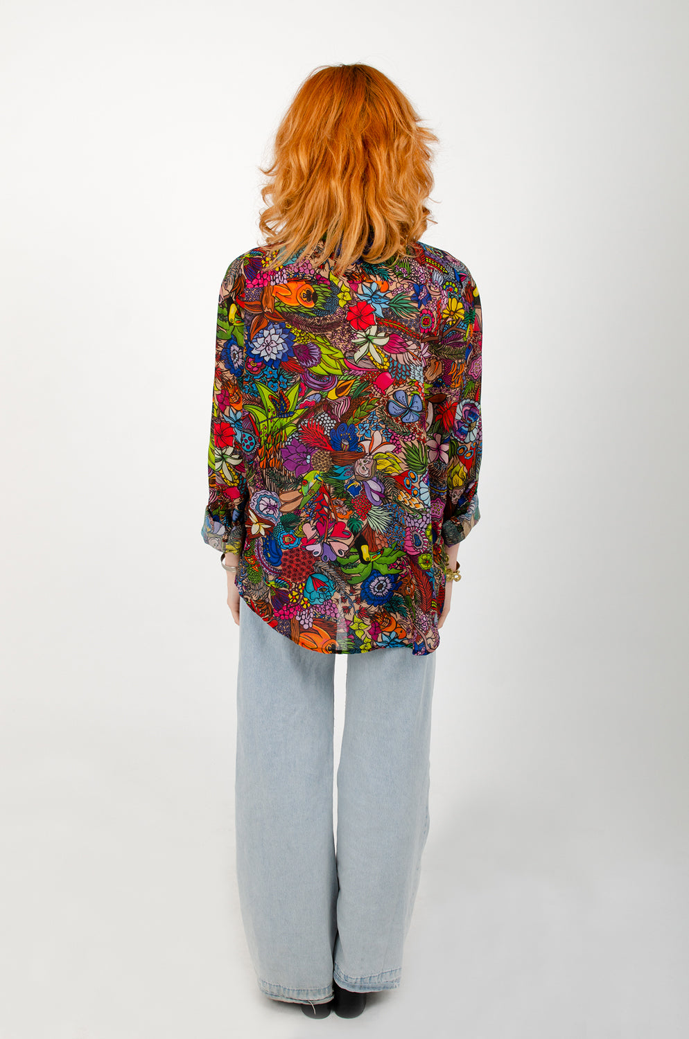Chemise femme en voile léger CHAGA Paris - Motif Jungle