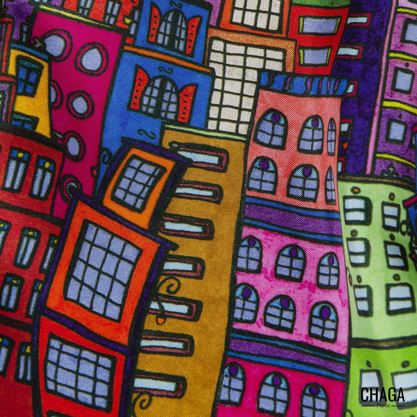 Foulard en soie homme 90 CHAGA Paris - Motif Authentique