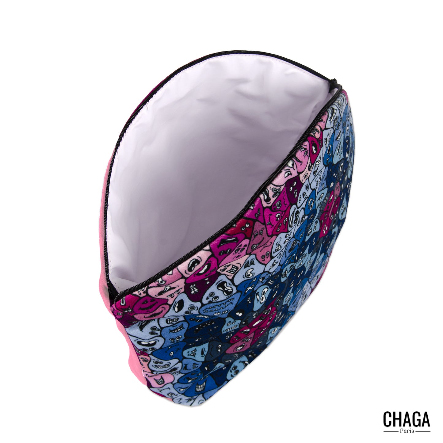 Pochette XS en velours CHAGA Paris - Motif Masque