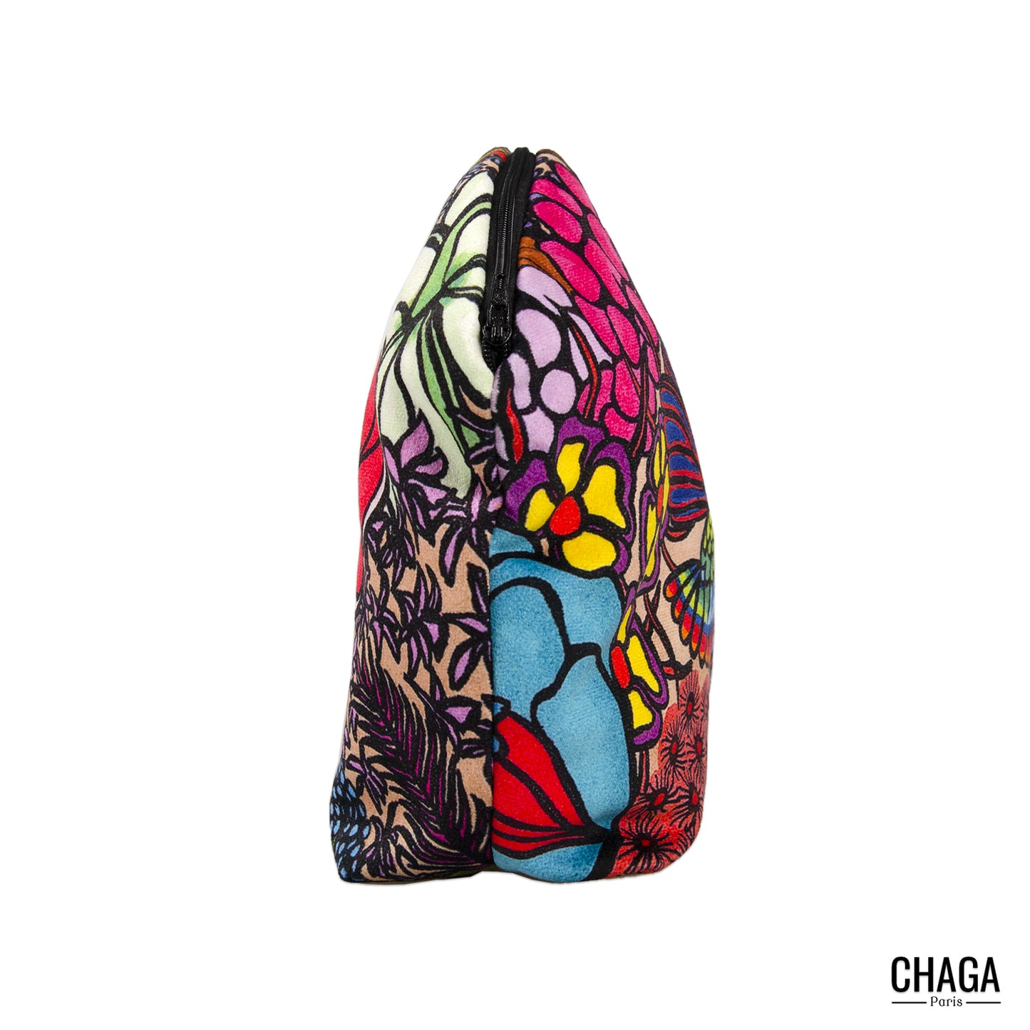 Pochette XS en velours CHAGA Paris - Motif Colibri
