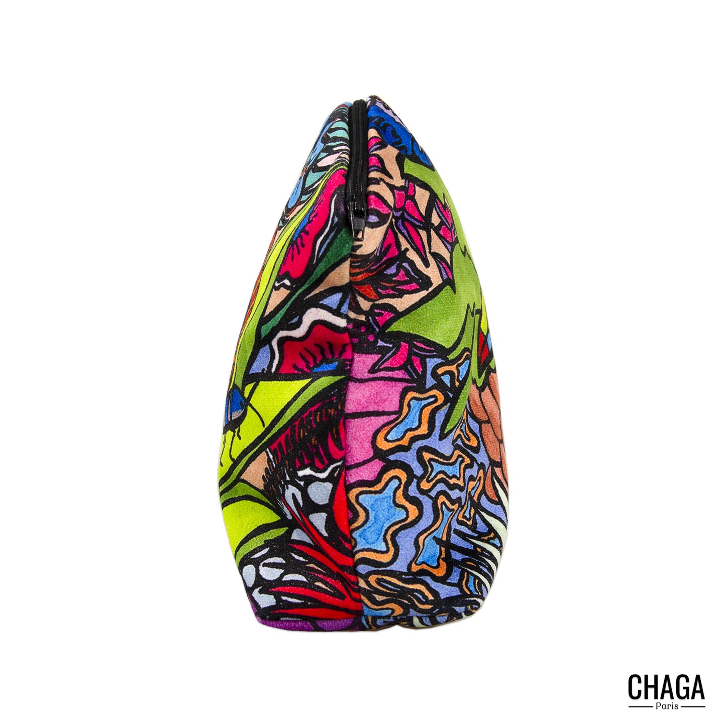 Pochette XS en velours CHAGA Paris - Motif Toucan