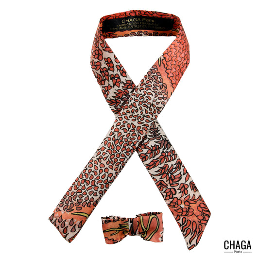 Coffret Twilly petit noeud papillon en soie unisexe CHAGA Paris - Motif Nénusphères