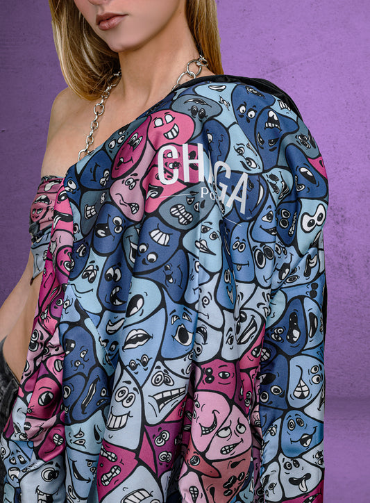 Pièce unique Femme Veste Câline CHAGA Paris - Motif Masque