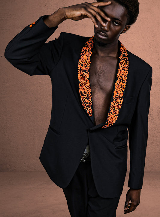 Pièce unique Homme Veste Elégante CHAGA Paris - Motif Jungle