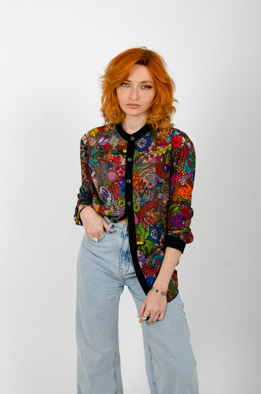 Chemise femme en voile léger CHAGA Paris - Motif Jungle