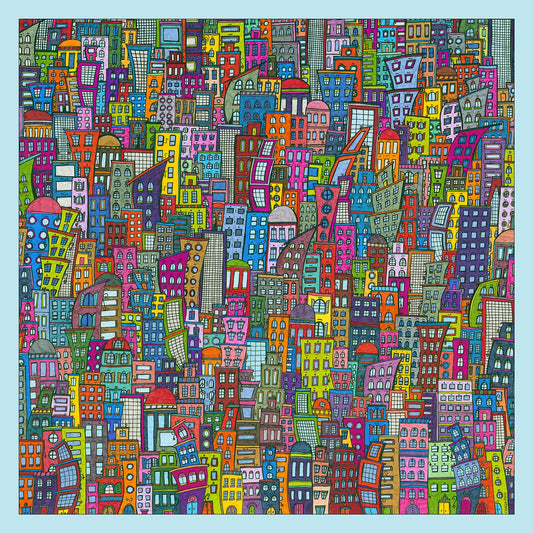 Foulard en soie homme 90 CHAGA Paris - Motif Rêveur