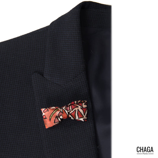 Noeud papillon en soie blazer CHAGA Paris - Motif Nénusphères