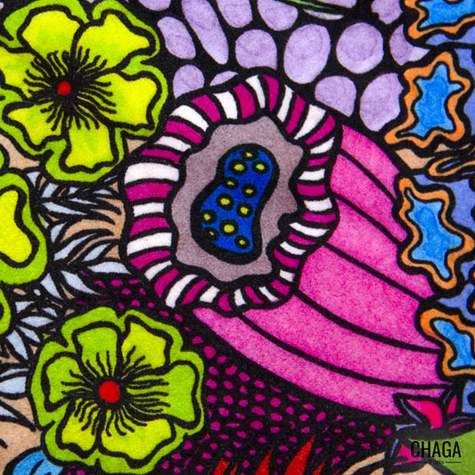 Plaid en polaire CHAGA Paris - Motif Jungle