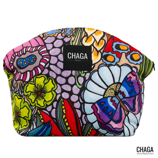 Pochette large en velours CHAGA Paris - Motif Ecureuil