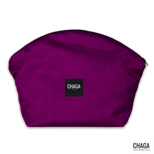 Pochette large en velours CHAGA Paris - Motif Masque